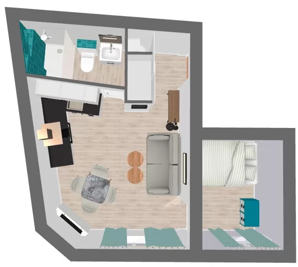 Plan 1 de l'appartement