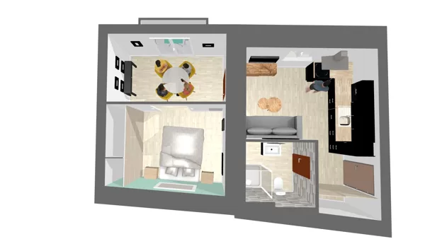 Plan de l'appartement DONNANT